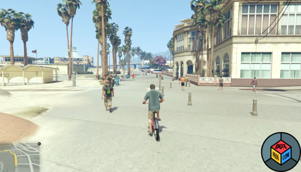 GTA 5 gameplay showing high-performance driving on PC setup GTA 5 gameplay showing high-performance driving on PC setup