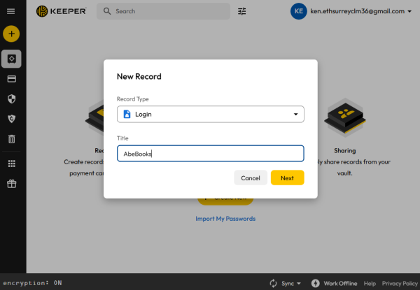 Keeper Password Manager brand logo for secure login